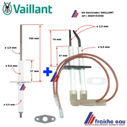 kit de maintenance électrode d'allumage et ionisation VAILLANT 0020143440 , Ontsteek en bewakingselektrode