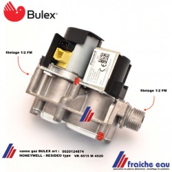 vanne gaz BULEX art : 0020124874 , mécanisme gaz de chaudière à condensation gasblock HONEYWELL- RESIDEO VK 8515 M 4520