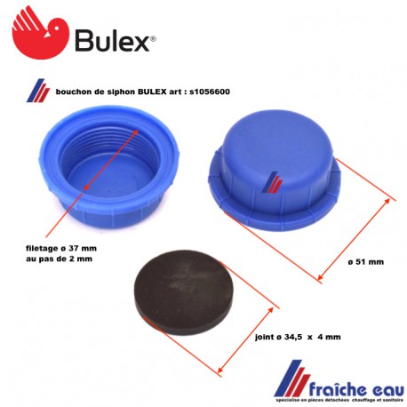 bouchon de siphon BULEX  s1056600 livré avec joint d'étanchéité, également pour SAUNIER DUVAL