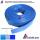 tube souple bleu conditionné à plat diamètre 38 mm, rouleau de 25 mètres pour la sortie de la pompe de refoulement des eaux