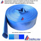 tube souple bleu HYDRO S enroulé à plat diamètre 63 mm, rouleau de 25 mètres, sortie  pompe pour relevage ,évacuation des eaux
