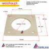 joint de bride de brûleur WEISHAUPT pour WL5 et WG5 art: 241 0500 1147 isolation du tube de geulard, joint de tube de combustion