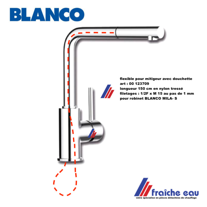 Raccord flexible douchette/robinet - Achat/Vente BLANCO 123038