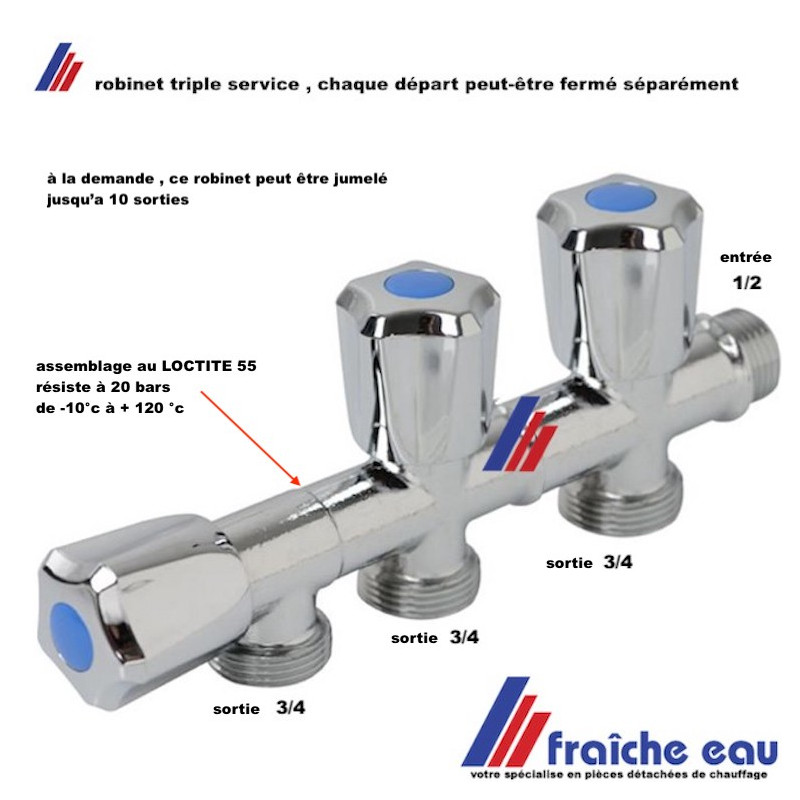 ROBINET DOUBLE SERVICE 1/2 - 3/4