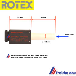 détecteur flamme SATRONIC  IRD 1010 rouge ,axiale ,détecteur de vascillation cellule, suveillance de la flamme par infra rouge