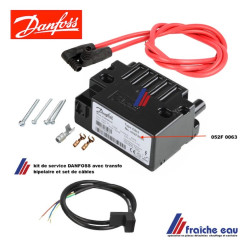 échange standard set de remplacement de transformateur haute tension DANFOSS pour brûleur  de chauffage kit: 052F0063