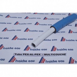 tube multicouche pex al pex, tubipex, alupex, 20 x 2 mm isolation  bleue en couronne de 50 mètres