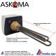 résistance électrique 3 kw ASKOMA filetage 6/4, raccordement triphase 400 volts , ASKOHEAT pour appoint ballon sanitaire OEG
