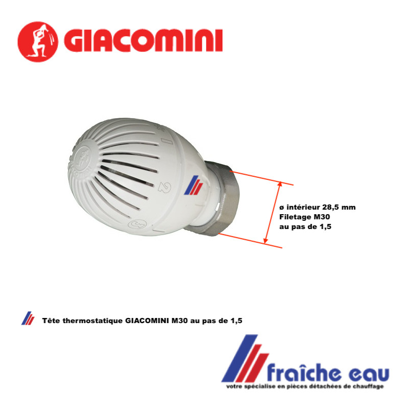 Tête de robinet thermostatique R470 de radiateur Giacomini - Distri  Chauffage
