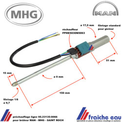 chauffage de ligne avec réchauffeur Danfoss FPHE pour MAN - MHG - BUDERUS