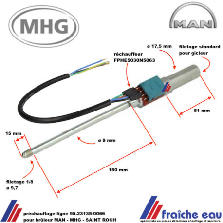 chauffage de ligne avec réchauffeur Danfoss FPHE pour MAN - MHG - BUDERUS