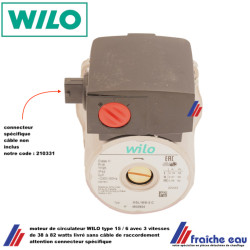moteur de remplacement  circulateur WILO type 15/6 à une vitesse puissance 83 watts échange standard pour chauffage et sanitaire