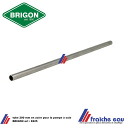 tube de sonde en acier nickelé  BRIGON type 8225 longueur 200 mm pour pompe à suie