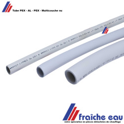 tube PEX-AL-PEX blanc ø 16 x 2 mm  multipex en rouleau de 10 mètres pour le chauffage des radiateurs et l'eau potable