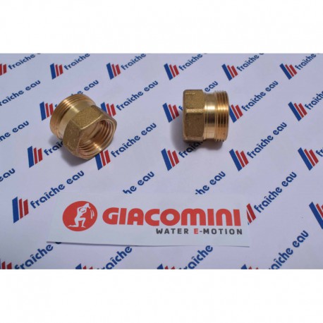 raccord droit   GIACOMINI filetage 3/4" femelle x AA 22 pour tube multiskin ø 26 x 3 mm