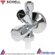 vanne d'arrêt combinée SCHELL pour robinet sortie 3/8 x 10 et lave vaisselle , sortie 3/4 standard