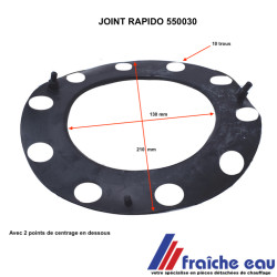 joint  de regard diamètre 210 x 130 mm de ballon RAPIDO 550030 flanschdichtung 10 loch für warmwasserspeicher  DIBO