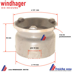 cône intérieur de brasier WINDHAGER 006708 foyer pour chaudière à pellets PMX 15Kw