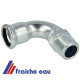 coude acier à sertir 18 mm filetage 1/2 M , courbe acier press au carbone 