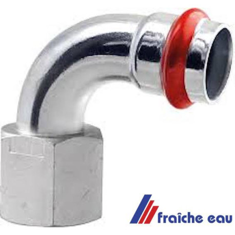 coude acier zingué à sertir ø 28 x 4/4"  F