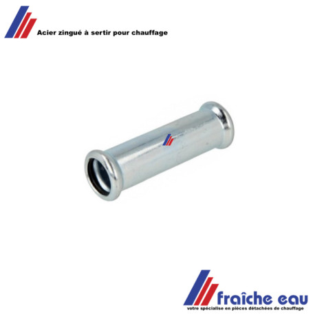 manchon coulissant acier zingué à sertir ø 18 mm