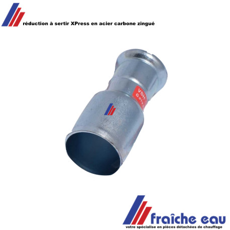 manchon réduit acier zingué à sertir ø 28 F x 35mm