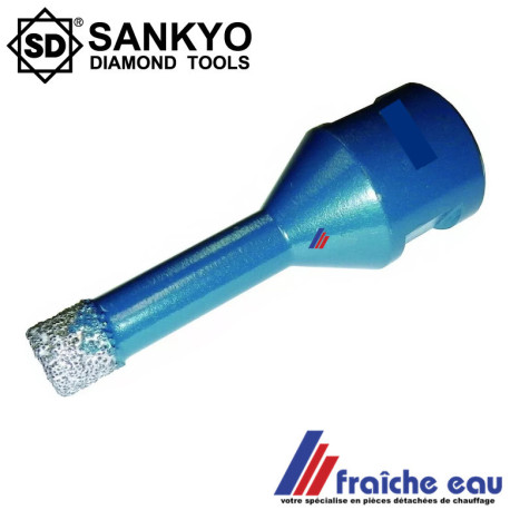 mèche, scie cloche diamantée pour le percement de carrelage dur , forage à sec avec le trépan 8 mm au diamant