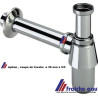 siphon de lavabo, garniture d'écoulement pour lave mains, coupe air chrôme filetage 5/4 sortie diamètre 32 mm
