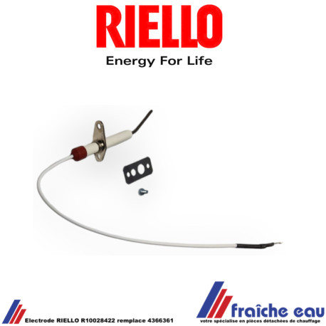 ionisatie elektrode R 10028422 RIELLO détection de flamme par courant ionisant pour chaudière à condensation