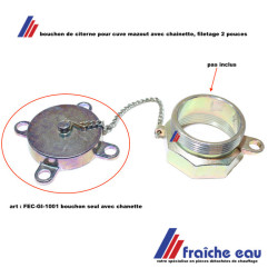 bouchon de fermeture de l'orifice de remplissage de la cuve à mazout filetage 2 pouces avec chaînette