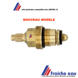 tête de robinet 1/2" a joint  universelle pièce générique compatible pour robinet mélangeur grohe
