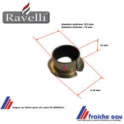 bague en laiton pour vis sans fin RAVELLI, buselure de centrage ref: 66094