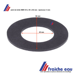 joint en caoutchouc NBR renforcé pour passage 5/4 de bride taraudée 