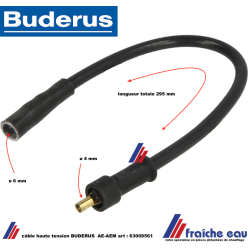 câble d'allumage haute tension BUDERUS pour AE - AEM art : 63009561 longueur 290 mm