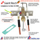 bloc veilleuse, ensemble flamme pilote CONFOTHERM BASIC GELN , veilleuse intermittente de chaudière gaz atmosphérique