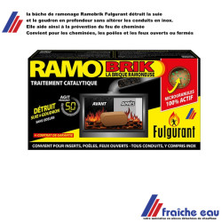 la bûche de ramonage est efficace mais ne dispense pas du ramonage de la cheminée 