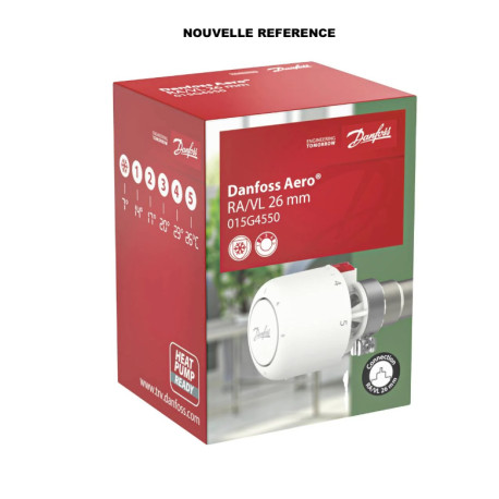 bouton DANFOSS  pour vanne thermostatique de radiateur RAVL 2950 à seraing, marche, la louviere, tournai, enghien 