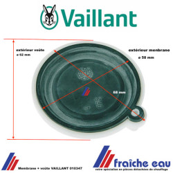 Membrane + voûte VAILLANT 010347 pour chauffe eau MAG