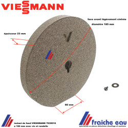 isolant de fond VIESSMANN art 7830016, vermiculite ø 185 mm avec vis et rondelle
