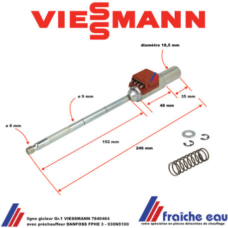 ligne de gicleurs avec préchauffeur Gr.1 VIESSMANN art: 7840464