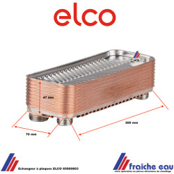 Echangeur à plaques ELCO 65000803 - 28 Kw pour chaudière SMARTRON ZEM 5-25 SEP
