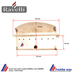 creuset, brasier pour poêle à pellets RAVELLI série AURORA article : 120-07-003S