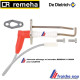 bloc électrode d'allumage et ionisation avec joint et câble CALENTA REMEHA S 100890, ontstekingen ionisatie elektrode CALENTA