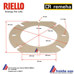 joint pour brûleur RIELLO RDB2.2 REMEHA art: 7616708 remplacé par le 7880077