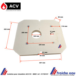 isolation de porte pour chaudière ACV N1 - BNE1 art : 51700107