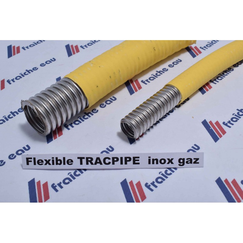 Tuyau de gaz Flexible en INOX 1,5m Jaune - Cdiscount Bricolage
